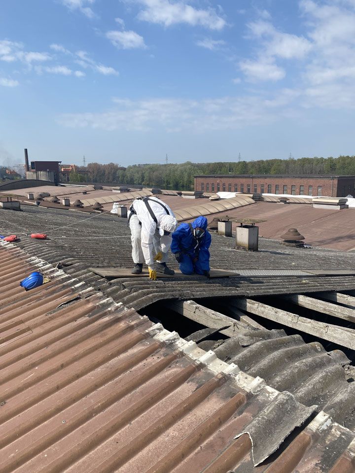 Salzgitter Stahl - AG Teilabbruch Dachsanierung / Schadstoffsanierung 7000 m² Dach-Trapezbleche, Asbestzementplatten und KMF-Dämmung 06